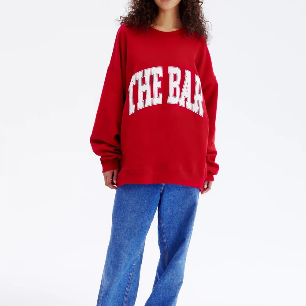 The Bar Varsity Sweatshirt - RED